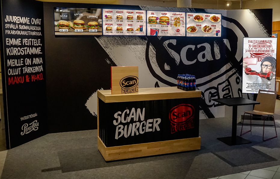 scan burger mainosmateriaali
